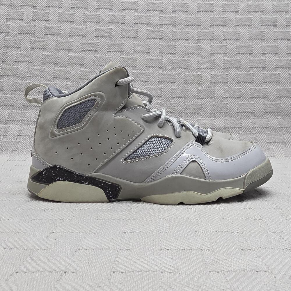 Nike Air Jordan Flight Club 91 BP Wolf Gray Youth Size 2y 555470-003 Basketball
